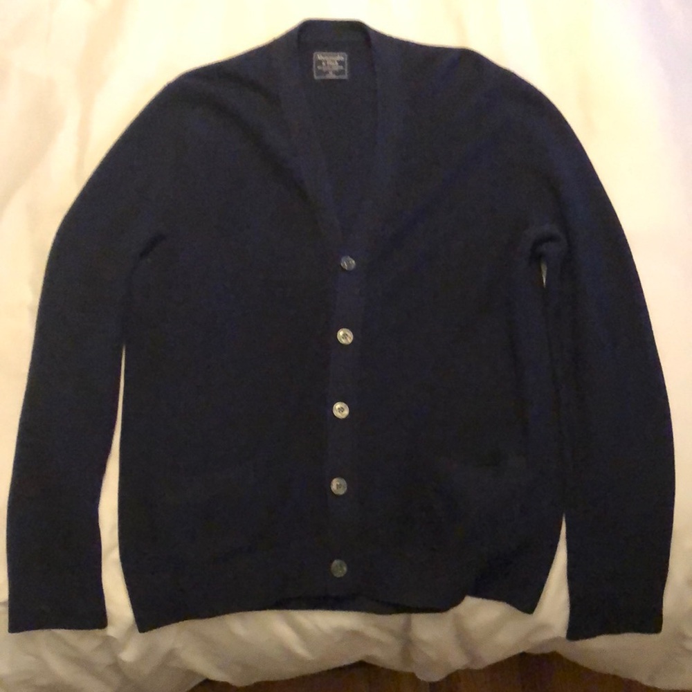 Abercrombie and Fitch navy blue cardigan size medium barely used